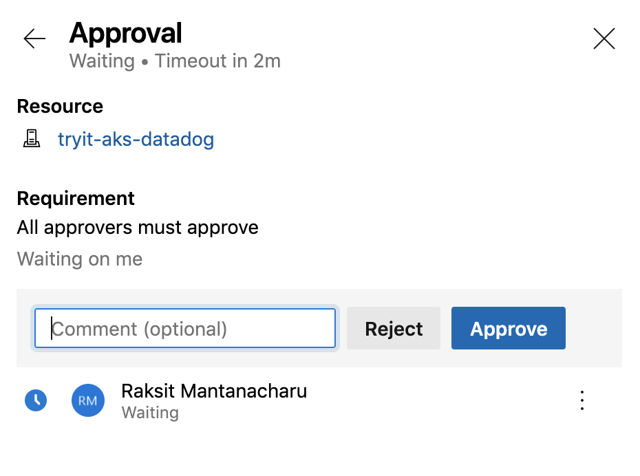 Pending for approval