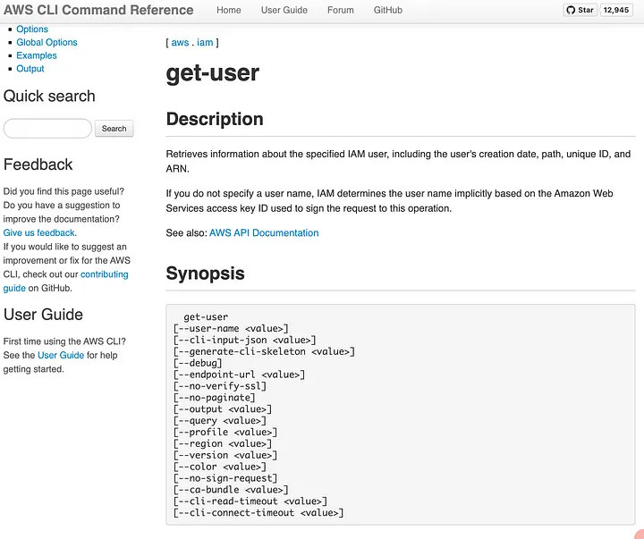 AWS CLI documentation